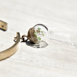 / Forest girl / British minimalist glass ball Bronze bracelet / bracelet - fresh flowers