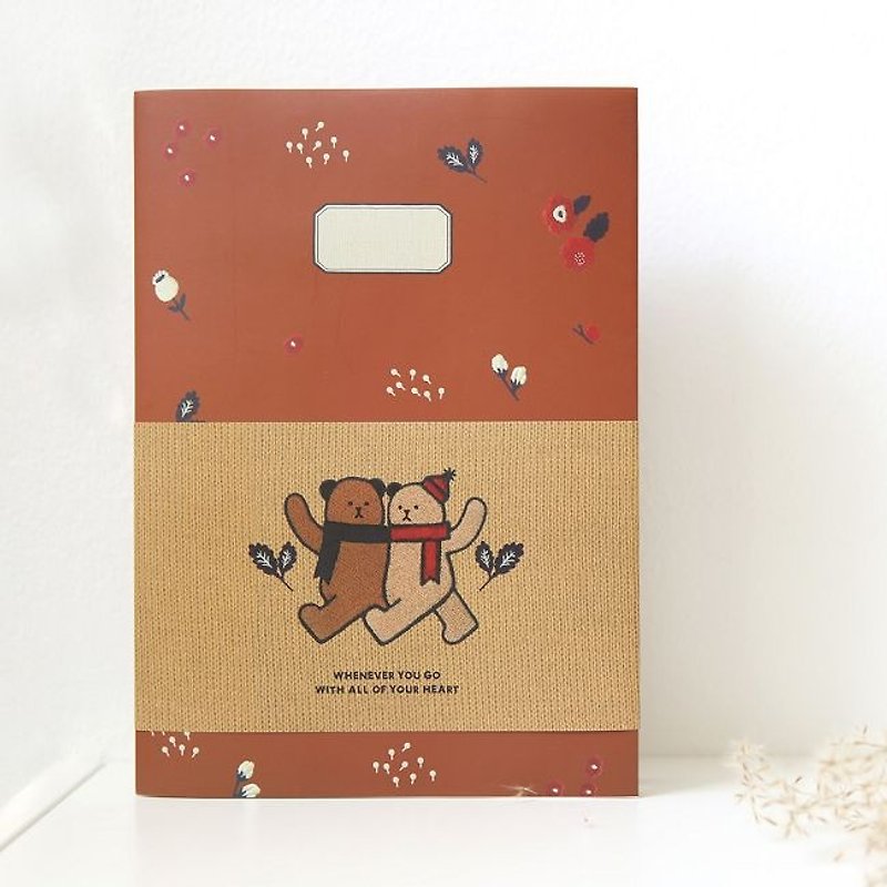 Clear sale - too raccoon striped notebook V2-lover brown bear L, MPL23911 - สมุดบันทึก/สมุดปฏิทิน - กระดาษ สีนำ้ตาล