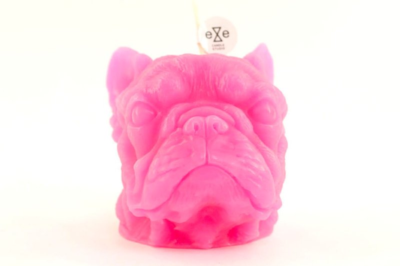 French Bulldog Candle - เทียน/เชิงเทียน - ขี้ผึ้ง สึชมพู