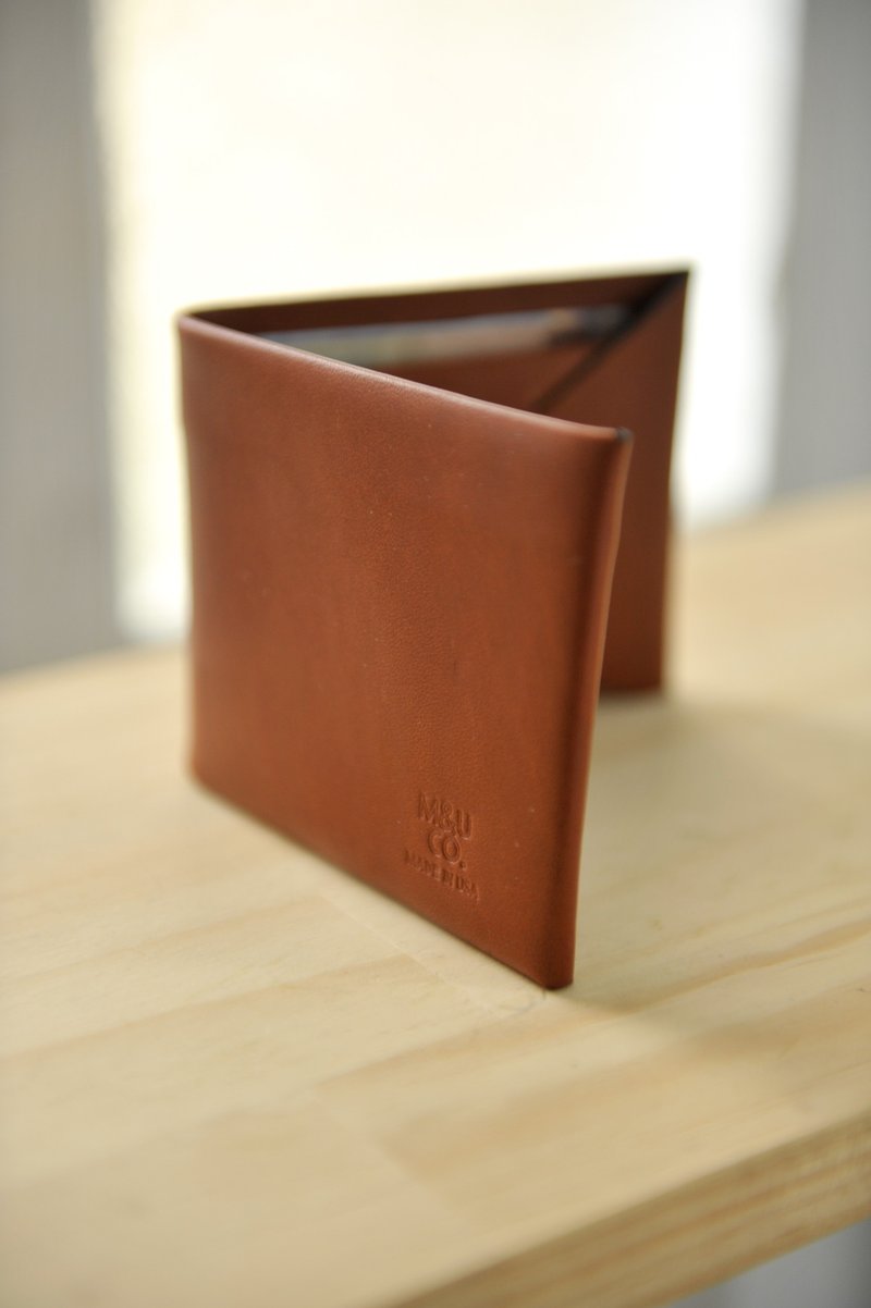 Maxx & Unicorn Co. Bifold Wallet 紐約獨立品牌皮夾-咖啡色（展示品出清,原價2500元） - 錢包/皮夾/長短夾 - 真皮 咖啡色