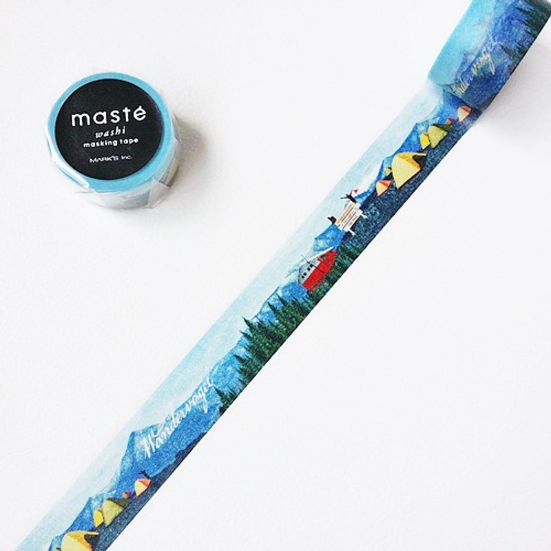 maste and paper tape Multi. Nature [Camping (MST-MKT51-A)] - Washi Tape - Paper Blue