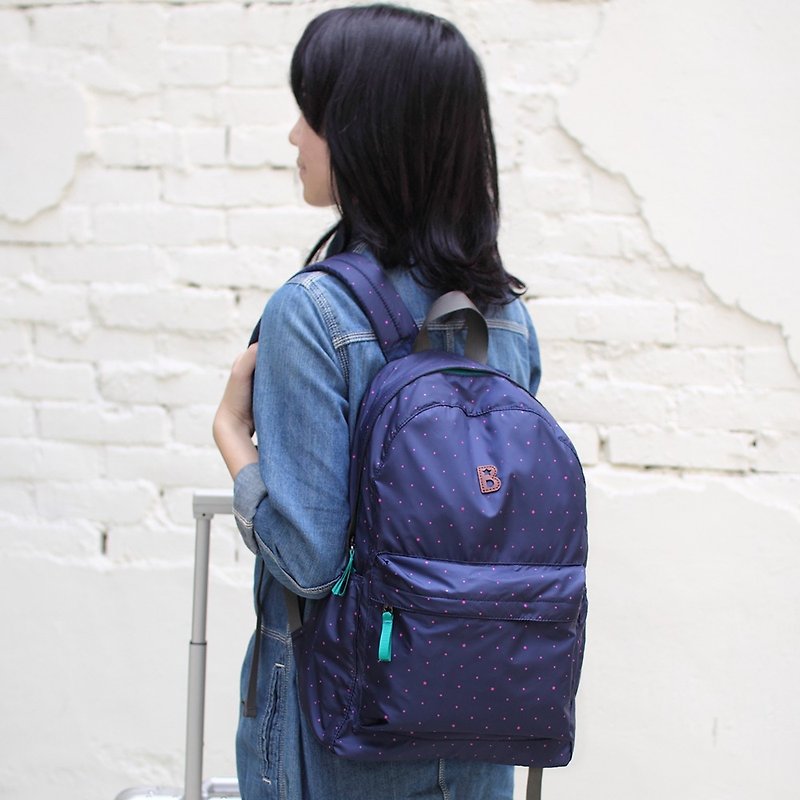 Mildred 2 in 1 Backpack(A4 OK)-blue _105416 - กระเป๋าเป้สะพายหลัง - วัสดุอื่นๆ สีน้ำเงิน