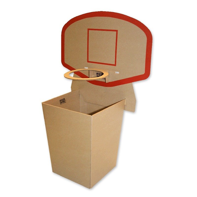 Basketball Bin basketball box storage bucket group | Office can also enjoy shooting fun. - Other - Paper Brown