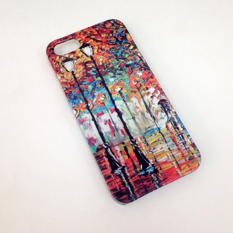 Painting Raining Scence 3D Full Wrap Phone Case, available for  iPhone 7, iPhone 7 Plus, iPhone 6s, iPhone 6s Plus, iPhone 5/5s, iPhone 5c, iPhone 4/4s, Samsung Galaxy S7, S7 Edge, S6 Edge Plus, S6, S6 Edge, S5 S4 S3  Samsung Galaxy Note 5, Note 4, Note 3, - Phone Cases - Plastic Orange