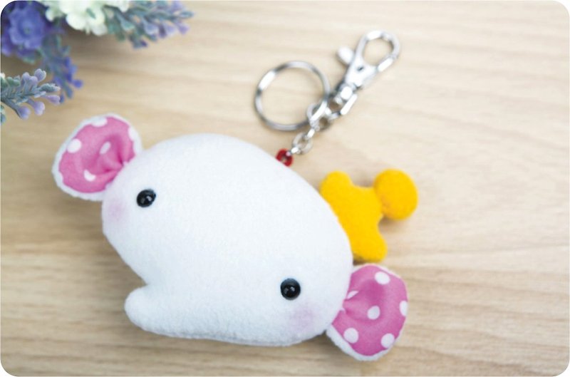 "Balloon" key ring-crown elephant - Charms - Other Materials Gray