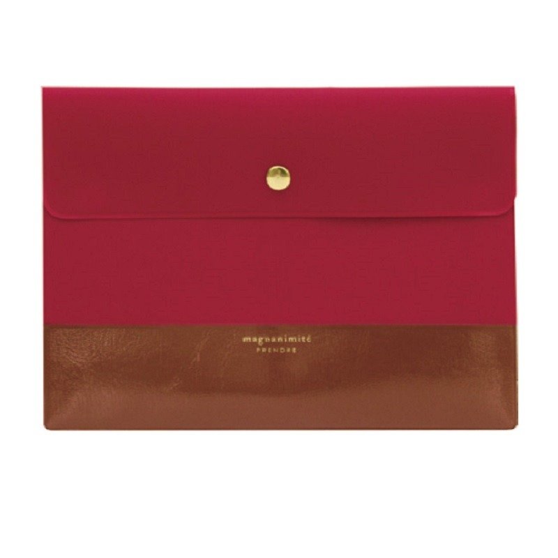 Japan 【LABCLIP】 Prendre Series Briefcase A5 Information Bag Red - อื่นๆ - พลาสติก สีแดง