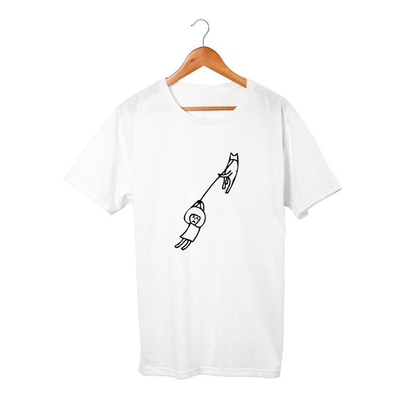 Allie #3 T-shirt - 帽T/大學T - 棉．麻 白色
