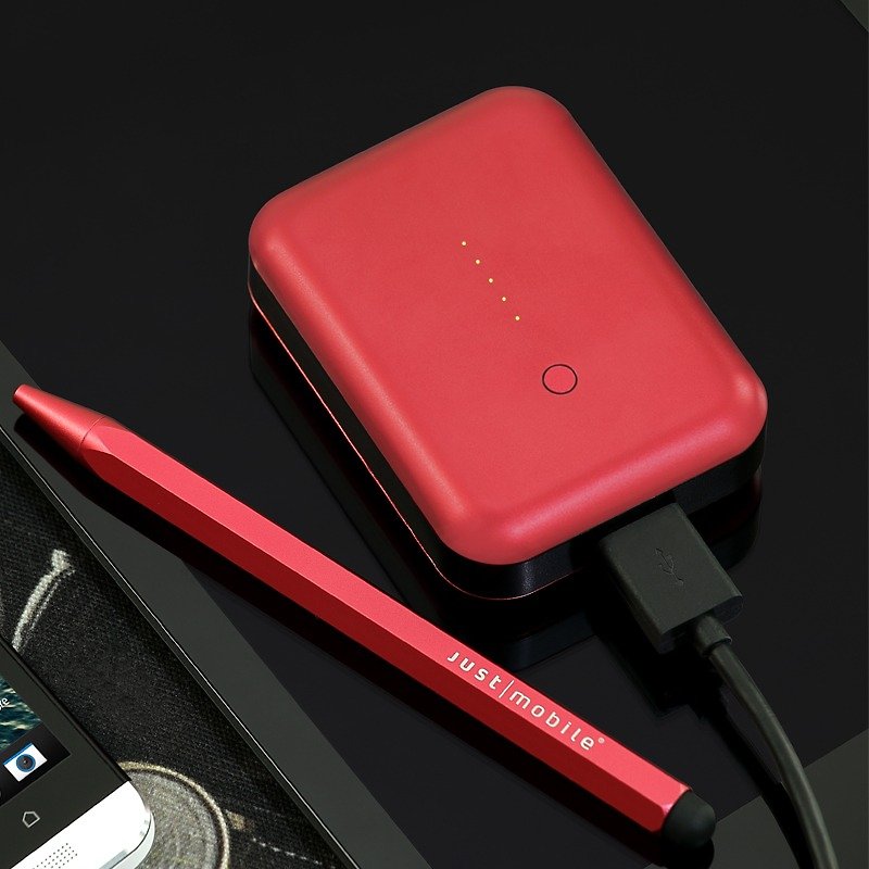 Just Mobile  Gum++ 高效能6000 mAh鋁質行動電源-紅 PP-268ARE - 行動電源/充電線 - 其他金屬 紅色