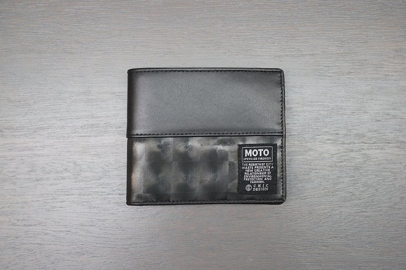 【MOTO 50cc】－Wallets/短夾_09685 - 錢包/皮夾/長短夾 - 真皮 黑色