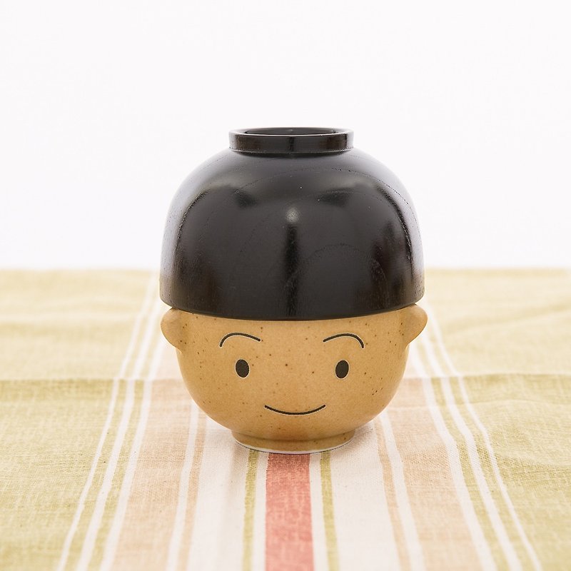 sunart rice soup bowl set-Manfu Boy - ถ้วยชาม - วัสดุอื่นๆ สีดำ
