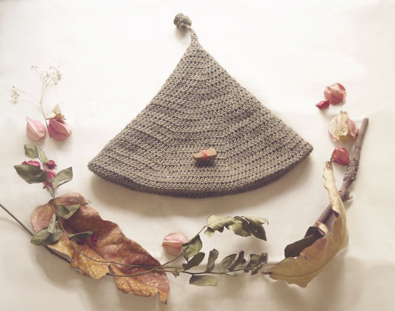 苧麻繩手織精靈帽 - 帽子 - 其他材質 多色