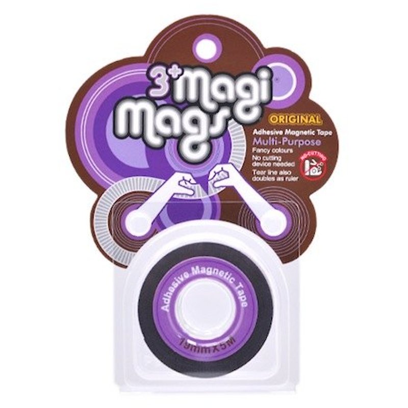 3+ MagiMags Magnetic Tape 　　19mm x 5M Neon.Purple - อื่นๆ - วัสดุอื่นๆ สีม่วง