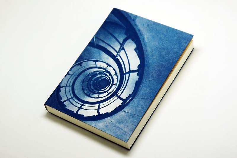 手工藍曬筆記本 - 無限之梯 - 筆記本/手帳 - 紙 藍色
