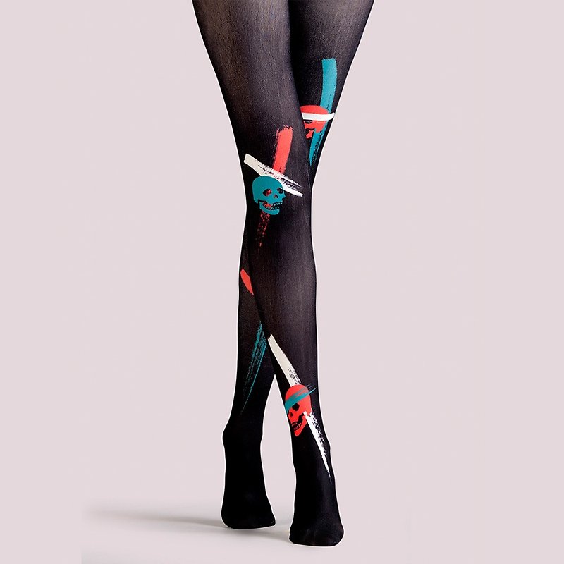viken plan designer brand pantyhose cotton socks creative stockings pattern stockings red ghost - ถุงน่อง - ผ้าฝ้าย/ผ้าลินิน 