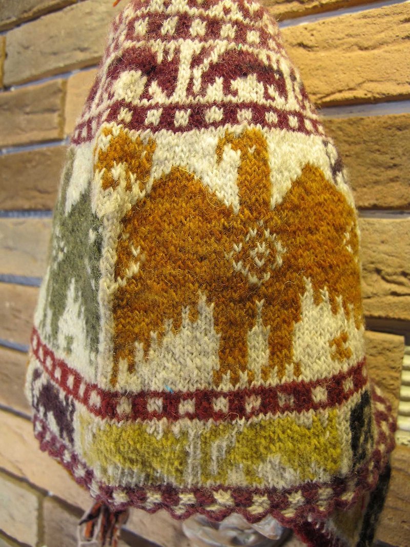 condor Peruvian totem chullo vicuña hat - Hats & Caps - Other Materials Multicolor