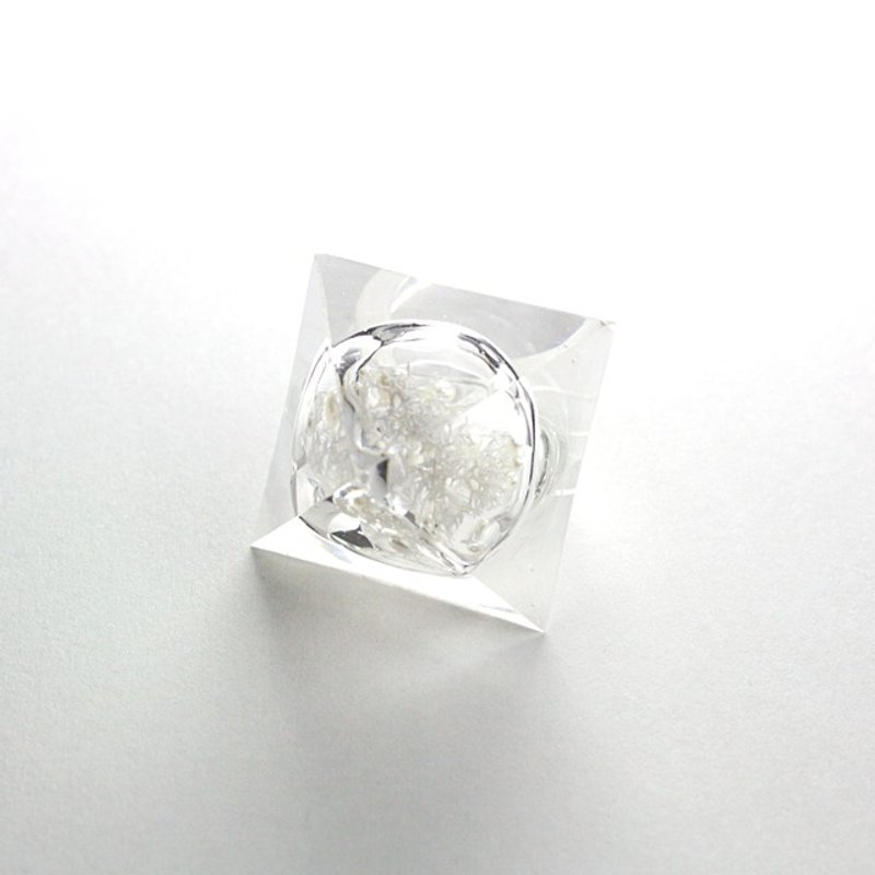 Pyramid dome ring (Botanical Gardens A) - General Rings - Other Materials White