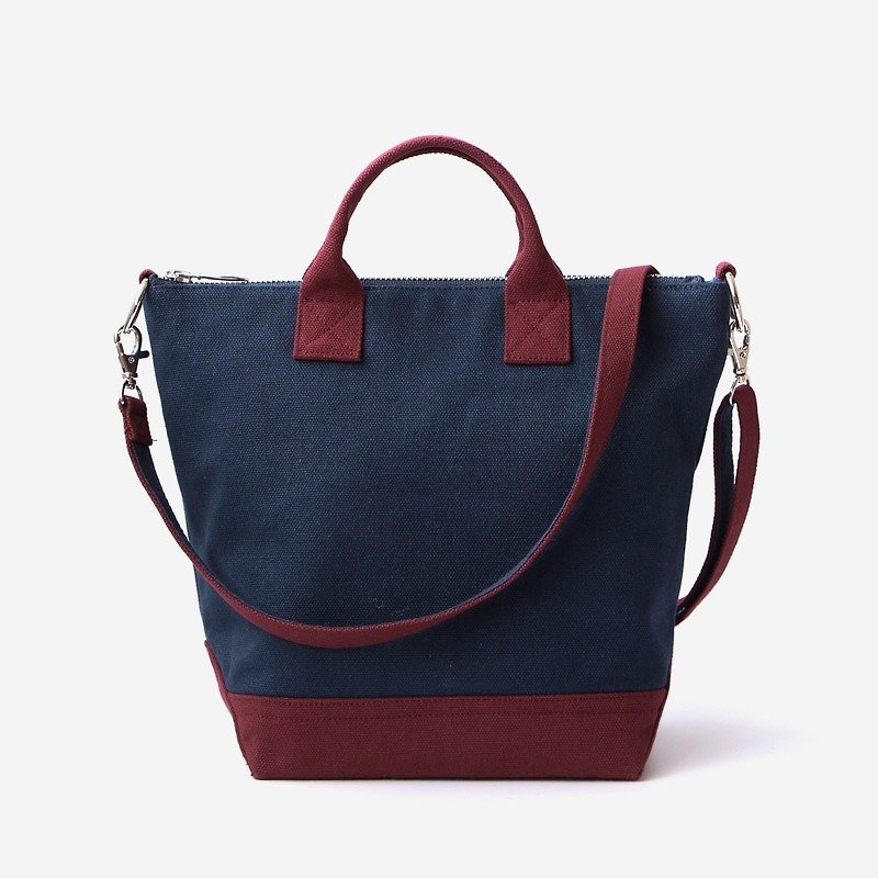 Canvas bag, straight dual-use tote bag, shoulder bag, crossbody bag, 3 colors optional, exchange gifts, casual dating - Messenger Bags & Sling Bags - Cotton & Hemp Blue