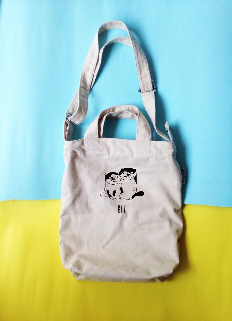 BFF | portable canvas shoulder bag - Messenger Bags & Sling Bags - Other Materials 