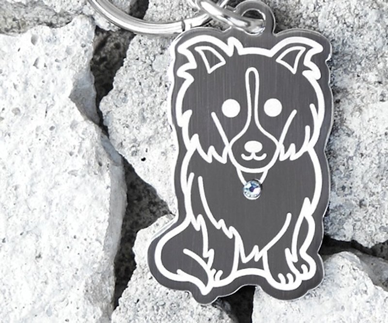 [Shetland] Exclusive to "Dog Shape"-Custom Brand (6 Color Diamonds) ◆Cute x Anti-lost ◆ - ปลอกคอ - โลหะ สีเขียว