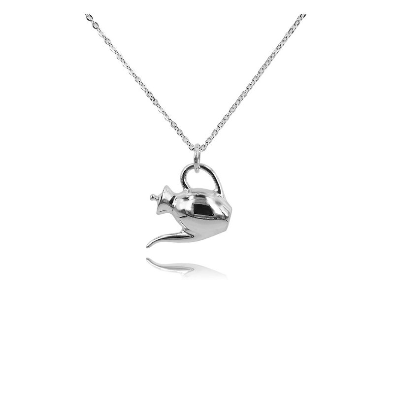 Tea Series - teapot necklace - Necklaces - Other Metals 