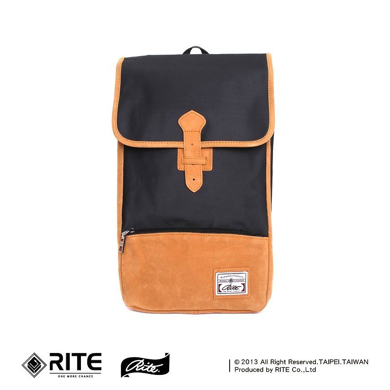 ｜翻蓋小書包-黑帆布｜ - Messenger Bags & Sling Bags - Waterproof Material Black