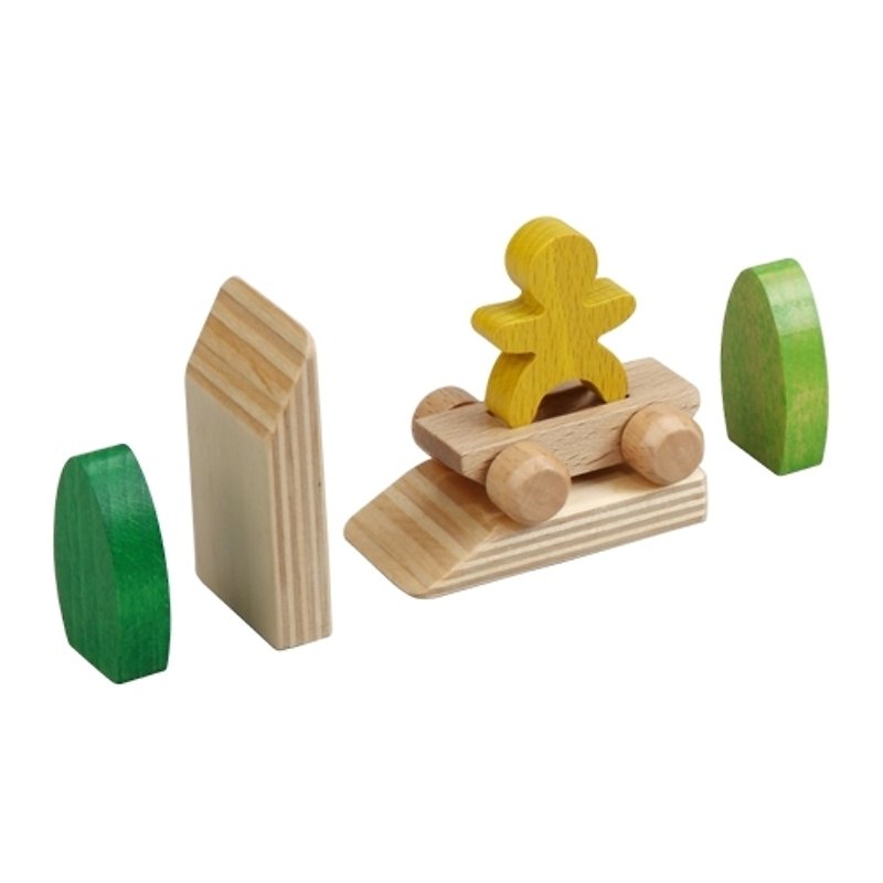 ファミリードミノスケートボード - 知育玩具・ぬいぐるみ - 木製 