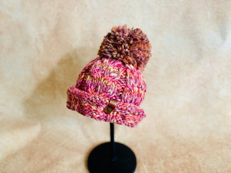 聖誕限定 羊毛 毛球帽 可愛 編織 保暖 透氣 - 帽子 - 羊毛 多色