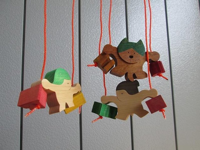 金太郎、女の子、猫、登り人形 Japan postage164 yen - 知育玩具・ぬいぐるみ - 木製 