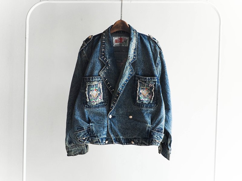 River Hill - the dream of the wild beauty of the rock chorus pound corduroy jacket antique vintage cowboy neutral - Women's Casual & Functional Jackets - Cotton & Hemp Blue