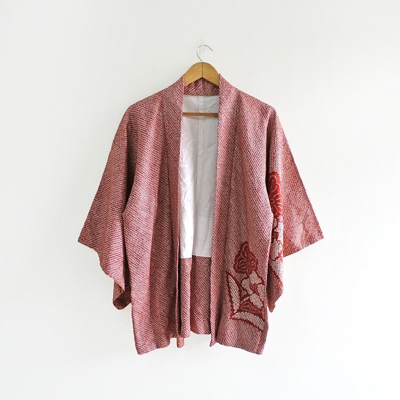 │Slowly│ Japanese antiques - light kimono coat C7│ .vintage retro vintage art... - เสื้อแจ็คเก็ต - วัสดุอื่นๆ หลากหลายสี