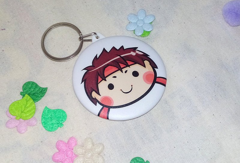 [Sanada Yukimura] Mirror key ring + badge [two entries] - Keychains - Plastic White