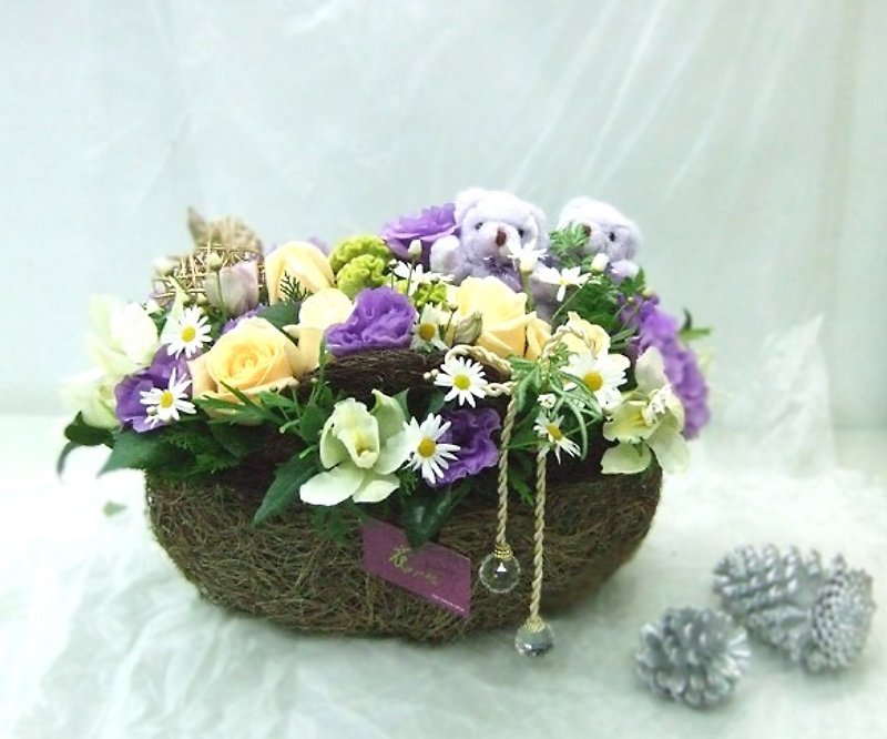 Bear flower basket - Plants - Plants & Flowers Purple