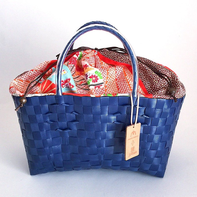 Plabag with Kimono - blue - กระเป๋าถือ - วัสดุกันนำ้ สีน้ำเงิน