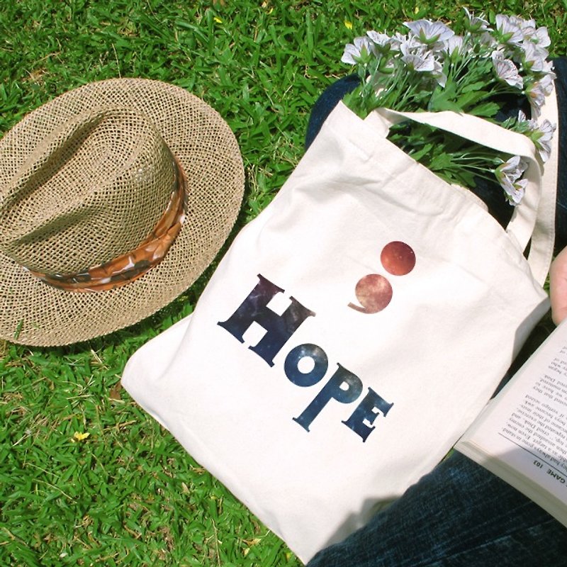 Semicolon plan; Hope Cultural & Creative wind straight canvas bag - กระเป๋าคลัทช์ - ผ้าฝ้าย/ผ้าลินิน 