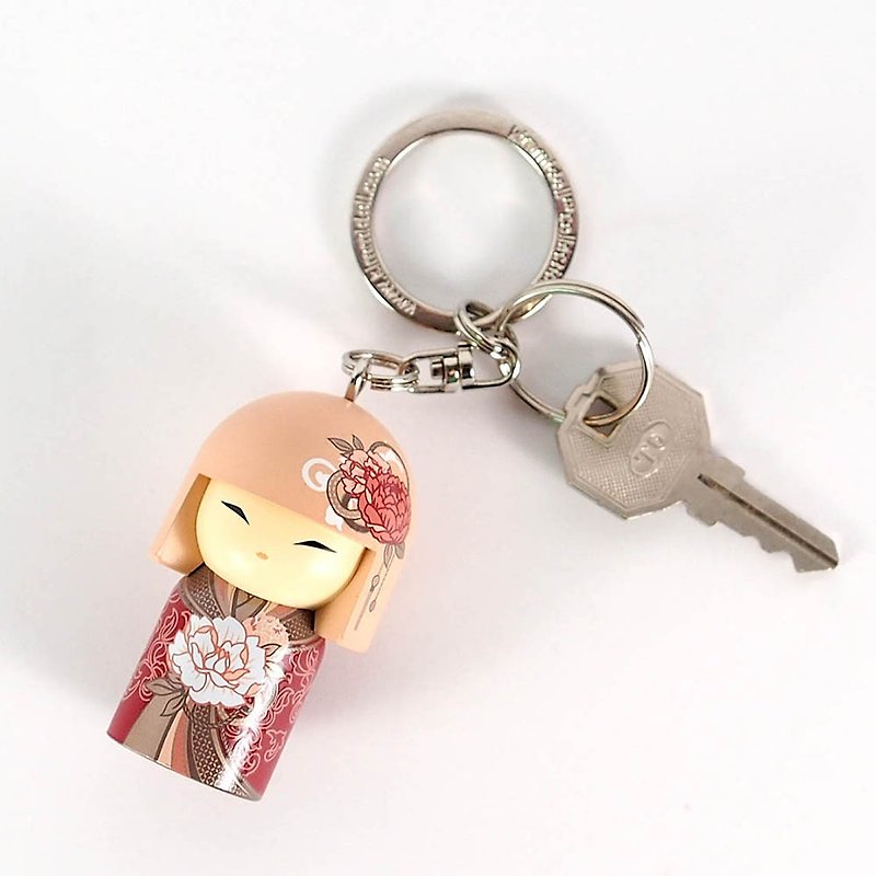 鑰匙圈-Sayaka 純潔美好【Kimmidoll 和福娃娃】 - 鑰匙圈/鑰匙包 - 其他材質 紅色