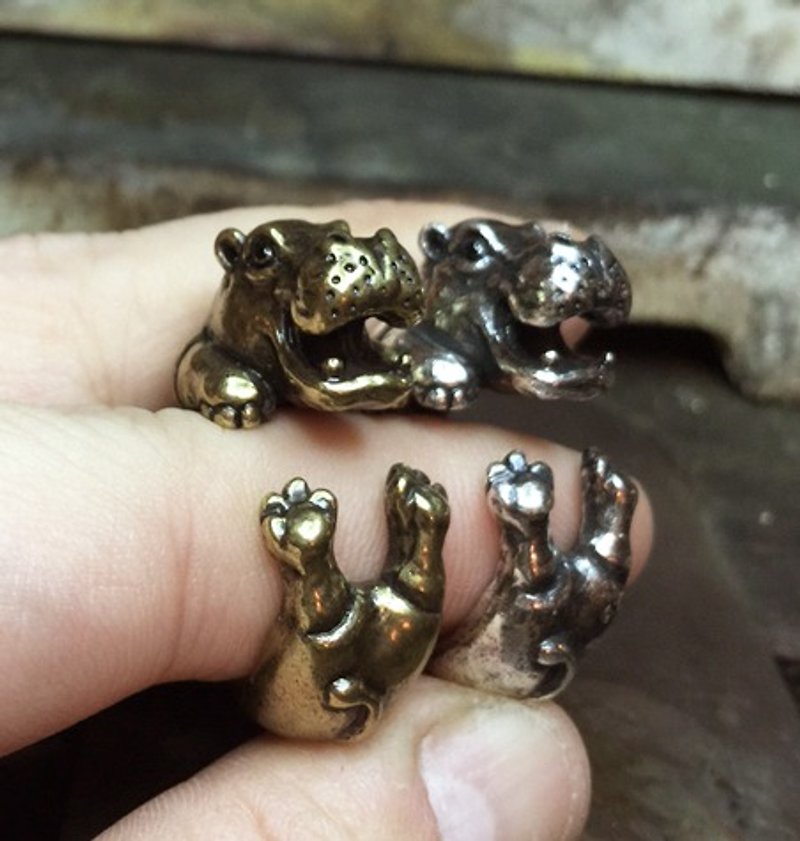 Hippo ring - General Rings - Other Metals Gold