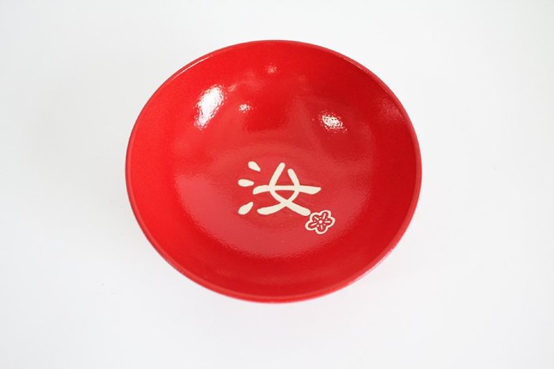 【Customized】 red bowl -single (large) - อื่นๆ - วัสดุอื่นๆ สีแดง