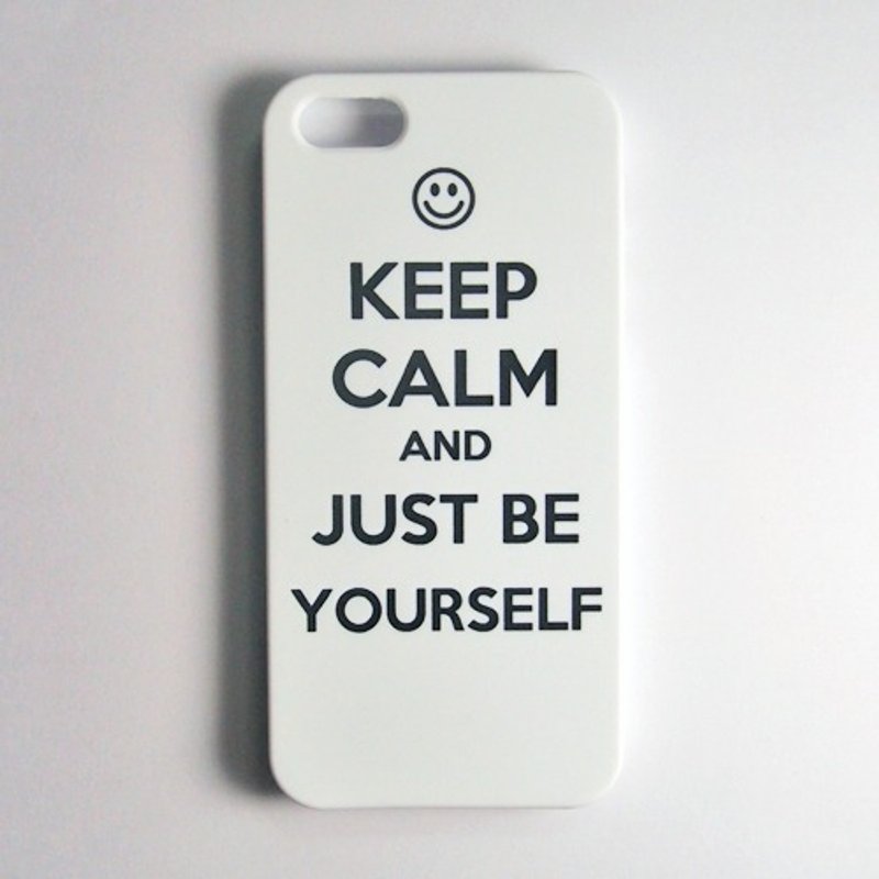 SO GEEK 手機殼設計品牌 THE KEEP CALM GEEK JUST BE YOURSELF款(白) - 手機殼/手機套 - 塑膠 白色