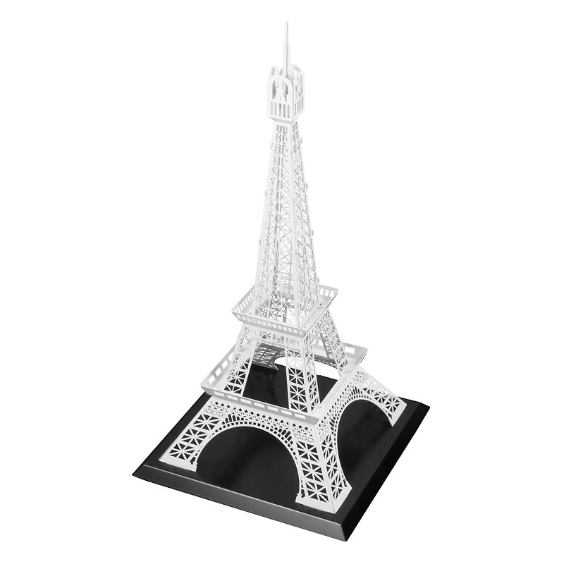 [OPUS Dongqi Metalworking] Eiffel Tower Building Metal Model/Coffee Shop Decoration, Paris, France - ของวางตกแต่ง - โลหะ ขาว