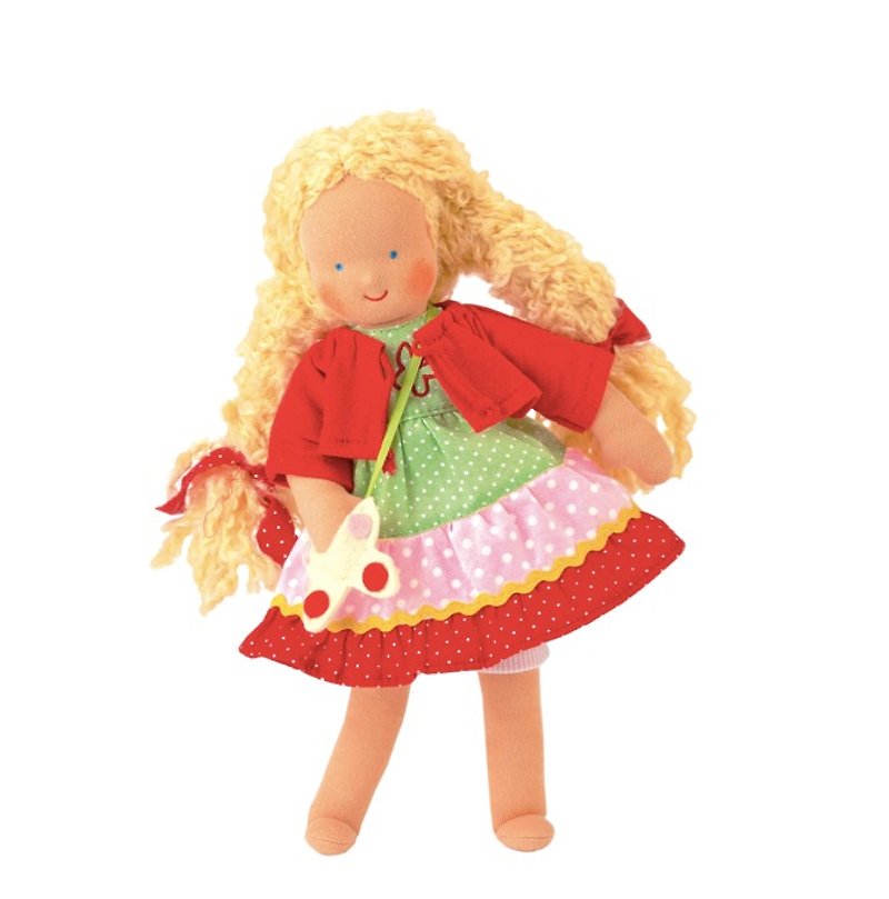 German century-old brand Käthe Kruse handmade Waldorf long hair mini doll Mariposa - Kids' Toys - Wool Multicolor