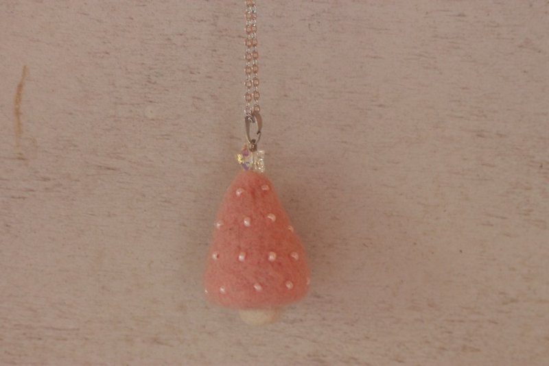 Pink Christmas Tree Necklace The Best Choice for Christmas Gifts and Exchange Gifts - สร้อยคอ - ขนแกะ สึชมพู