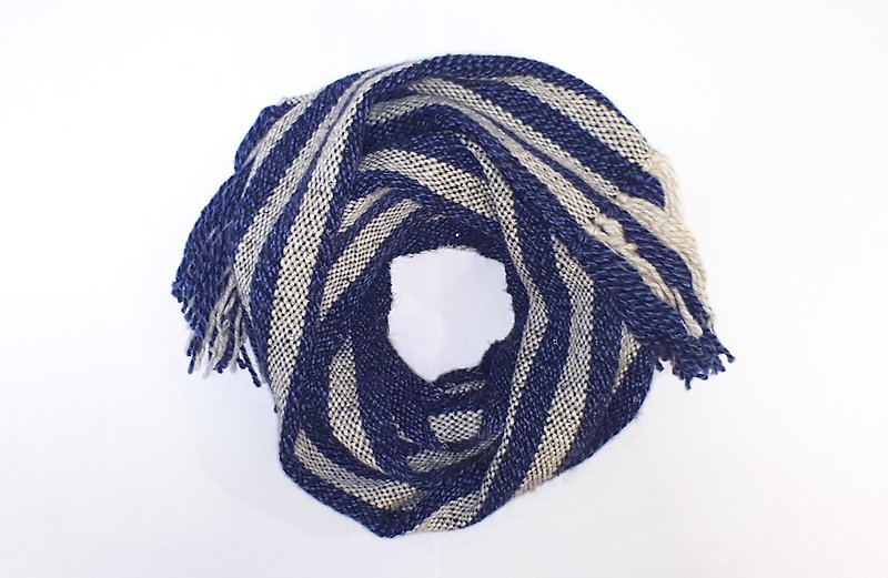 // Galaxy-Blue // limited edition hand-woven scarves feel a - Scarves - Wool Blue