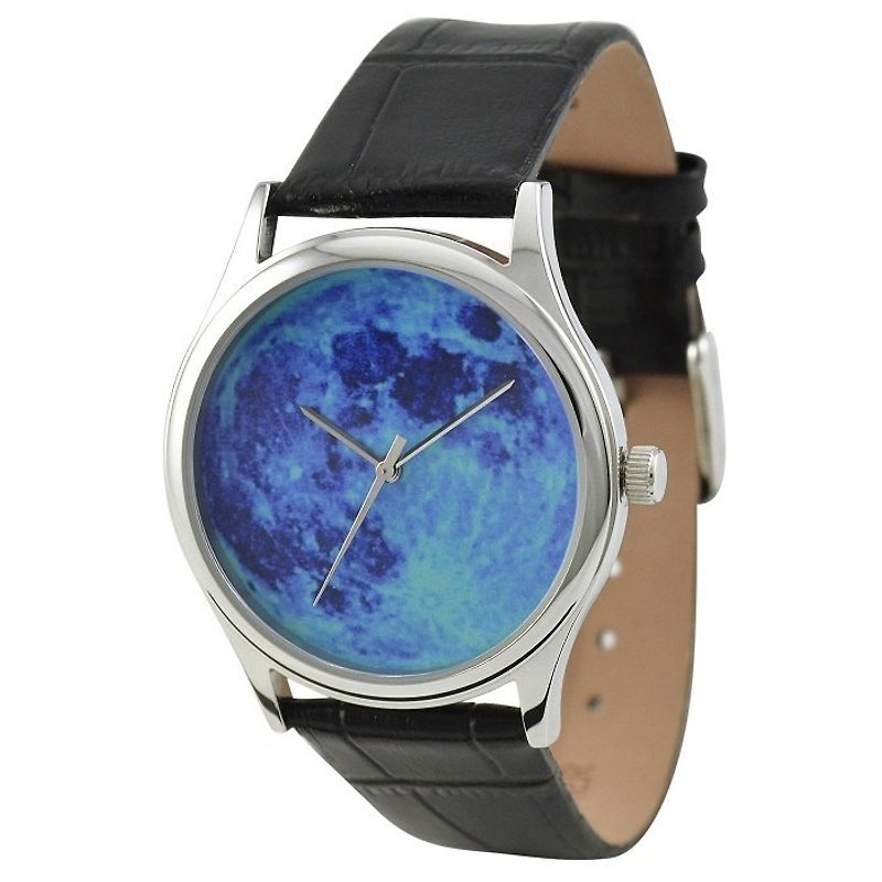 Moon Watch (Blue) - นาฬิกาผู้ชาย - โลหะ สีน้ำเงิน