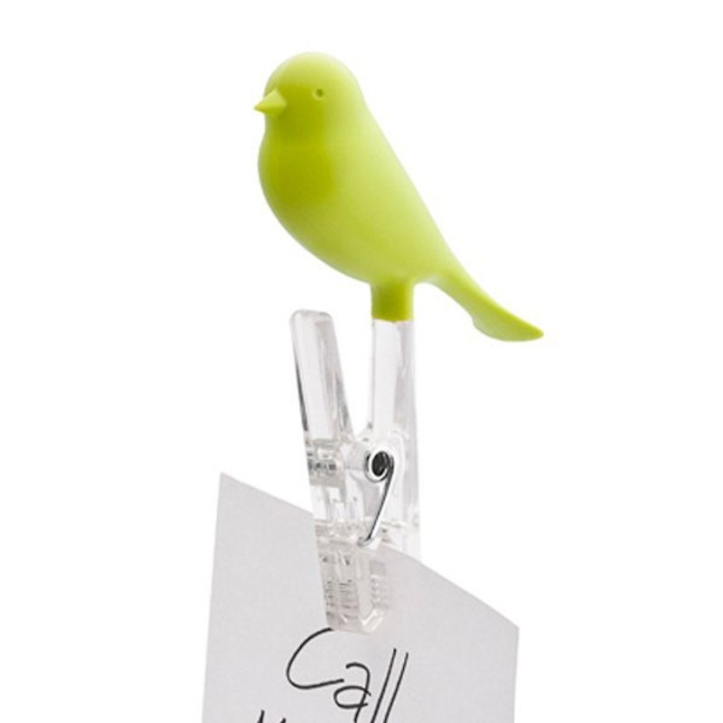 QUALY鳥ホルダー - 付箋・タグシール - プラスチック ホワイト