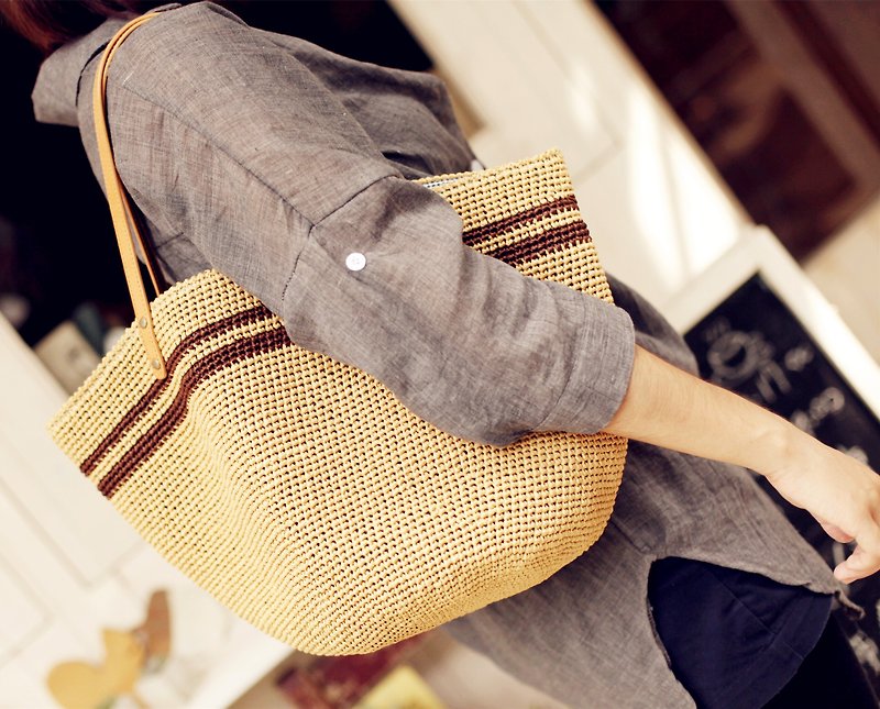 [As] a good day simple hand woven bag (in) - Messenger Bags & Sling Bags - Other Materials Multicolor