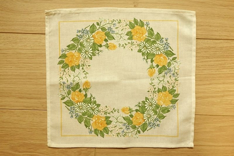 Vintage yellow roses ring cotton - Other - Cotton & Hemp Yellow