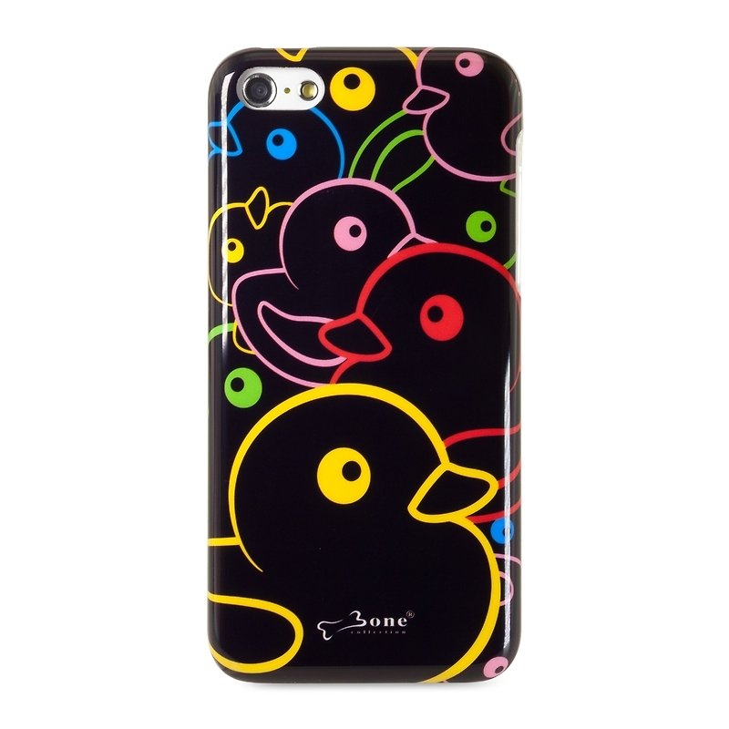 iPhone 5C 彩繪背蓋保護殼-黃色鴨鴨 - 手機殼/手機套 - 塑膠 多色