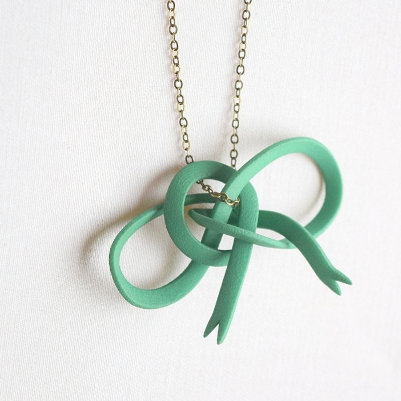 塑膠 頸鍊 綠色 - RIBBON Green 項鍊