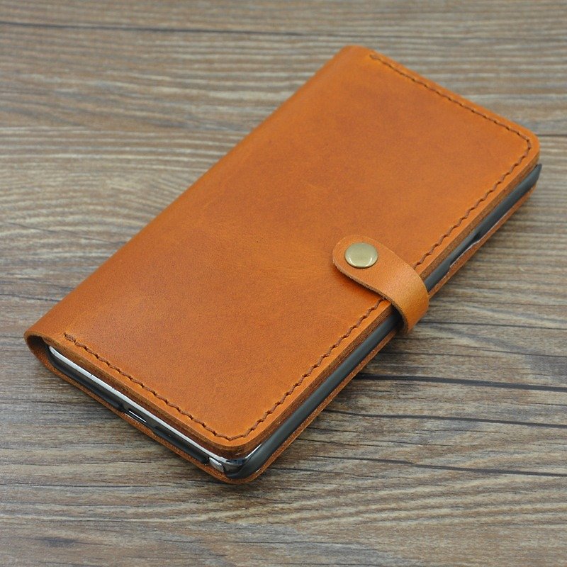 Hand-made first layer cowhide clamshell Apple iPhone 6 7 6plus 5s leather case - อื่นๆ - หนังแท้ 