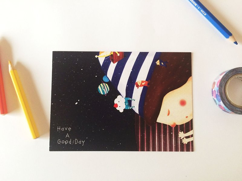 Have a good day postcard - การ์ด/โปสการ์ด - กระดาษ สีน้ำเงิน